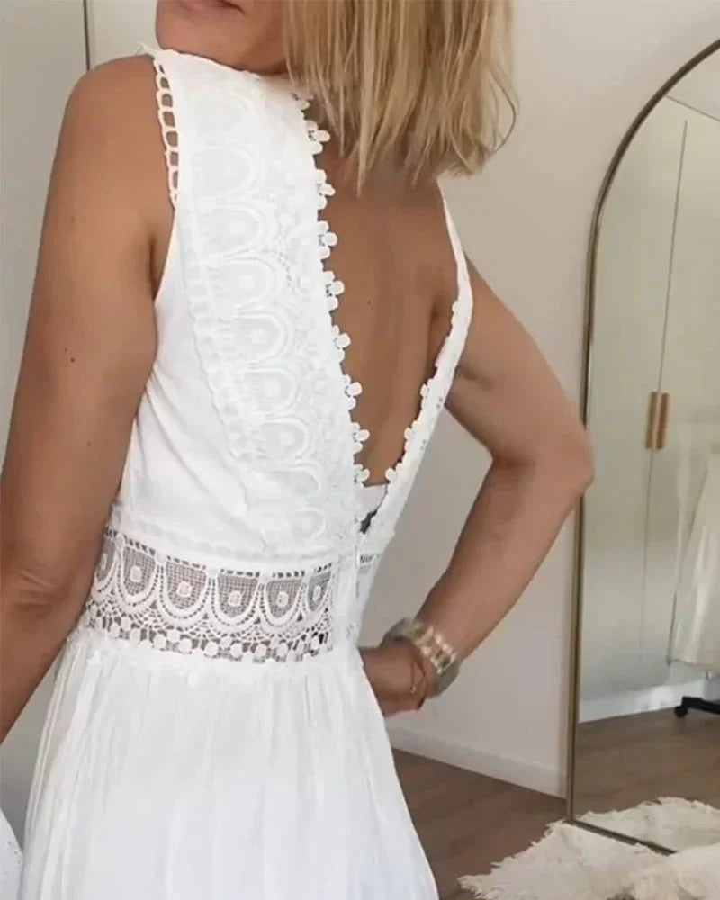 Noelle | Elegant och luftig vit sommarklänning